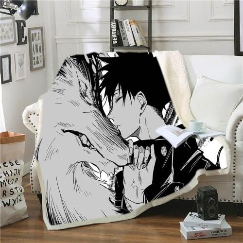 3D Anime Naruto Funny Character Blanket Sherpa Blanket on Bed Home Textiles Comforter Bedding Sets For Kids And Adult