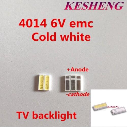 4014 4020 CHIP-2 SMD LED Beads Cold white 1W 6V 150mA For TV/LCD Backlight EMC/4000PCS