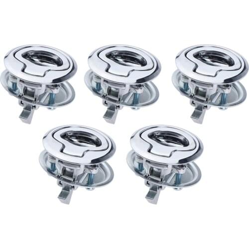 5x Marine Flush Pull Lock Latch 316 Stainless Steel Latch RV Boat Trailer Motorhome Cabinet Door Lock Latch Deck Hatch Locker