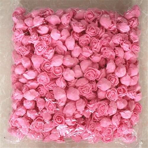 500pcs Foam Rose Artificial Flower Multicolor Rose flowers Party Wedding Flower Head DIY Bear Mold Valentines Gift Decor Flower