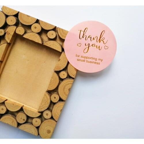 600pcs pink round sealing stickers wedding birthday party baking packaging reward THANK YOU hot stamping sticker scrapbook 5cm