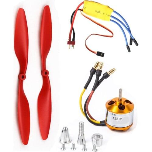 A2212 2212 1000KV Brushless Outrunner Motor +30A ESC+1045 Propeller Quad-Rotor Set for RC Aircraft Multicopter