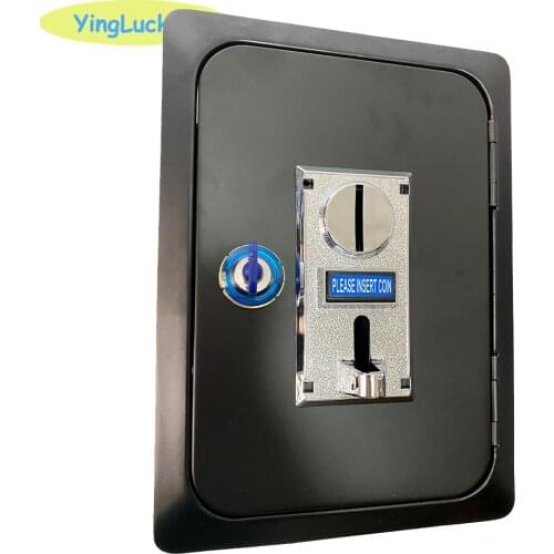 Arcade Coin Door with 6 Kinds Different Multi Coin Selector Acceptor and lock for Arcade Video Games Vending Machine Part