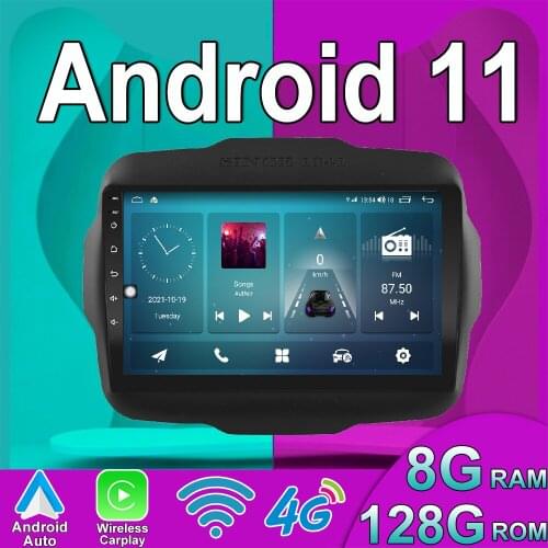6G+128G carplay 9" Android 10 CAR For Jeep Renegade 2016 2017 2018 Navi GPS Navigation 4G