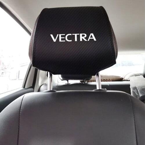 Car Seat Cover For Opel Vectra Auto Pillows Case With Pockets Carbon Fiber Auto Neck Headrest Pillow Cushion Car Accessories