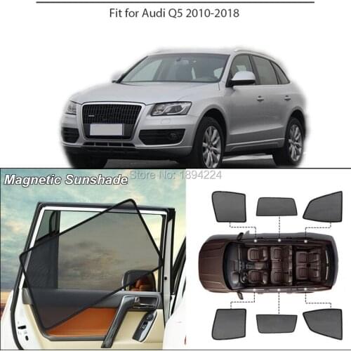 Car Full Side Windows Magnetic Sun Shade UV Protection Ray Blocking Mesh Visor For Audi Q5
