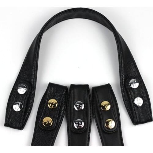 Black /brown Handbag accessories Snap fastener handle strap belt 43cm 50cm 1pcs/lot