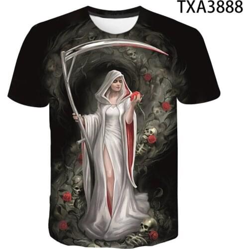 Skeleton Summer New Streetwear Fashion T-shirt Boy Girl Kids 3D Printed Casual Short Sleeve Men Women Children Cool Tops Tee