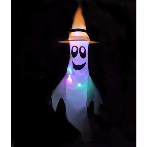 Halloween Bar Haunted House Shopping Mall Decoration Hanging LED Light Ghost Windsock Ghost Happy Halloween Party