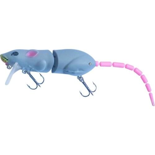 Artificial Fishing Lure Plastic Mouse Lure Swimbait Rat Bait Fishing Lure with Hook Fishing Tackle Minnow Crankbaits