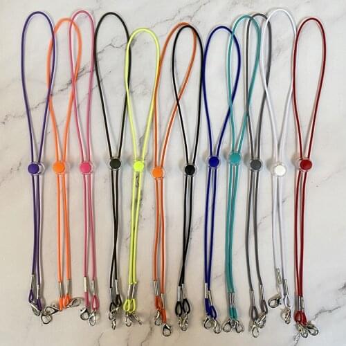 Pu Leather Double Buckle Mask Hanging Chain Adjustable Mask Lanyard Hanging Rope Handy Convenient Rest Holder Rope Hang On Neck