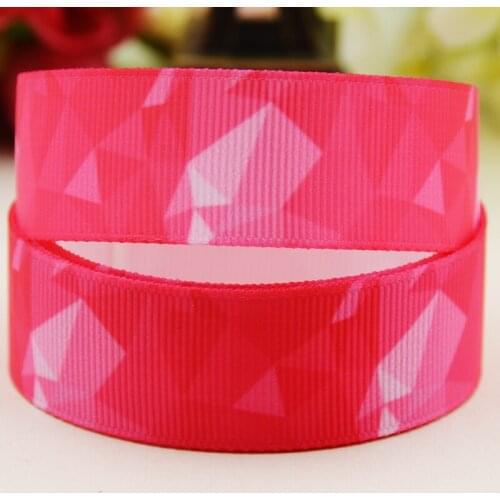 22mm 25mm 38mm 75mm Geometry cartoon printed Grosgrain Ribbon party decoration 10 Yards X-03715