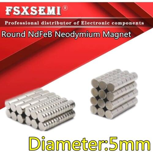 5mm Diameter Round NdFeB Neodymium Magnet Powerful Rare Earth Permanent Fridge Magnets Ring Disk Strong Craft for DIY