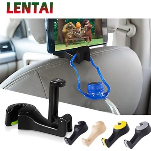 LENTAI 1PC Car Back Seat Storage Hook & Mobile Phone For Honda Civic Accord Fit Subaru Impreza Forester XV Nissan Qashqai Juke
