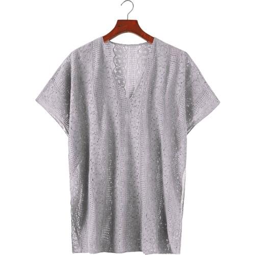 Summer Beach Women Bikini Tops Tunic Hollow Out Crochet Tassel Robe Cover Up See Through Bikini Swimsuit Dress Bathing Suit G3