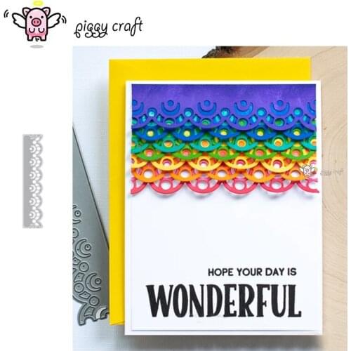 Piggy Craft metal cutting dies cut die mold Lace edge decoration Scrapbook paper craft knife mould blade punch stencils dies