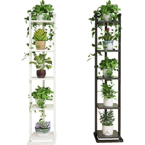 Living Room Floor Flower Stand Multi-layer Indoor Multi-purpose Hanging Basket Fleshy Green Loof Shelf Special Space Saving Wrou