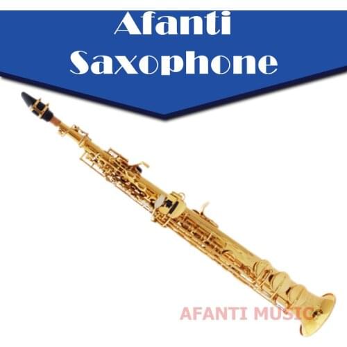 Afanti Music Bb tone / Brass body / Gold finish Soprano Saxophone (ASE-400)