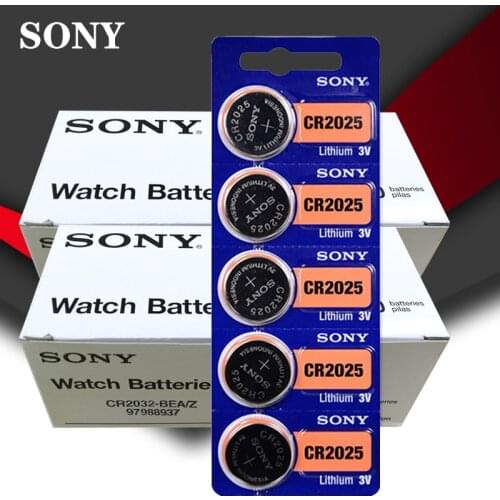 200PCS/LOT SONY Original cr2025 Button Cell Batteries cr2025 3V Lithium Coin Battery For Watch Calculator Weight Scale