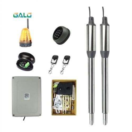 Swing Gate Opener For 600LBS Double-Leaf Swing Gates With Unit Circuit Board Box And Remote Control Swing Gate Actuator