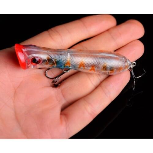 Popper Wobbler Fishing lure With 6# hooks 8cm12g floating crankbait artificial bait poper pesca carp pike 1pcs wholesale