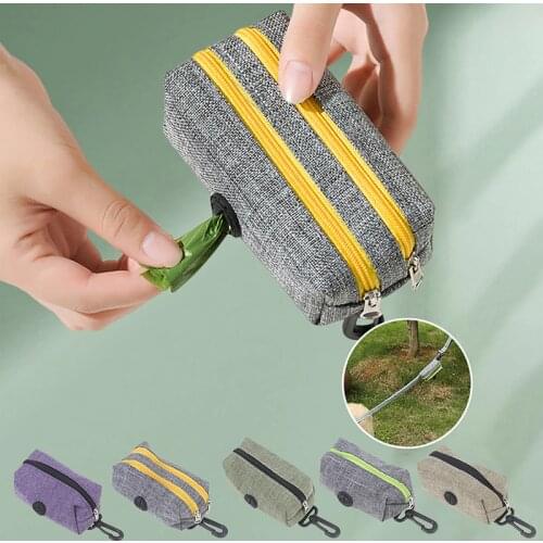Portable Dog Poop Bag Dispenser Pouch Pet Puppy Pick Up Poop Bag Pets Supplies Outdoor Garbage Organizer New 2021