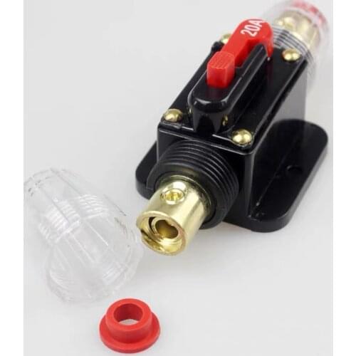 60A 12V 24V Car Truck Audio Amplifier Circuit Breaker Fuse Holder AGU Style Stereo Amplifier Refit Fuse Adapter