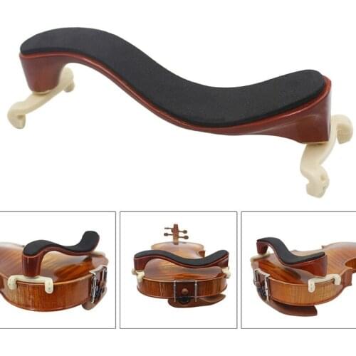 Adjustable violin shoulder rest , Maple solid wood, suitable for 1/8 1/4 1/2 3/4 4/4 violin + Violin cleaning cloth