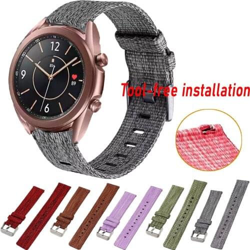 20mm Watch Strap Nylon Accessories High Quality Wristband For Samsung Galaxy Watch 3 41/Active 2 40 44/42 Quick installation