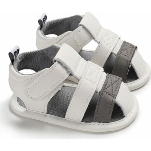 0-18M Baby Summer Shoes Newborn Infant Baby Girl Boy Kids Sandal Shoes Soft Sole Solid Hook Causal Anti Slip First Walkers