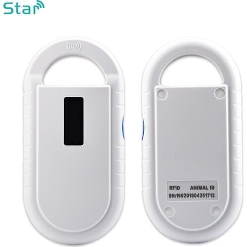 Lf Animal Microchip Reader Handheld Scanner with 10 pcs transponder tag 1.25*7mm