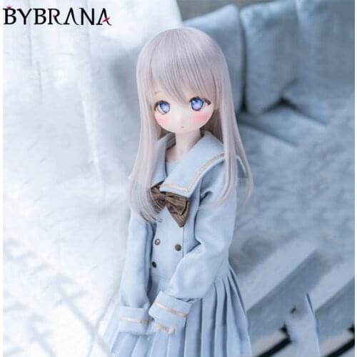 Bybrana Bjd Doll 1/3 1/4 1/6 1/8 Full Bangs Shoulder High Temperature Silk Wig