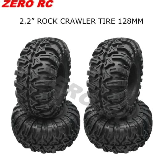 4PCS ROCK CRAWLER SOFT 2.2" TIRES 128mm TYRE WITH FOAM FOR 1/10 AXIAL WRAITH SCX10 Jeep Wrangler TRX-4