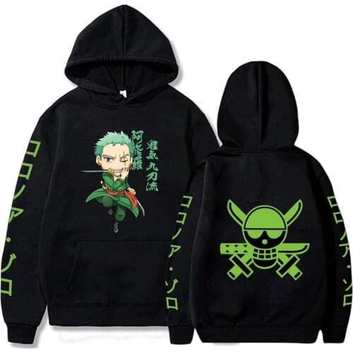 Anime One Piece Roronoa Zoro Hoodies Men Women Long Sleeve Sweatshirt Clothes
