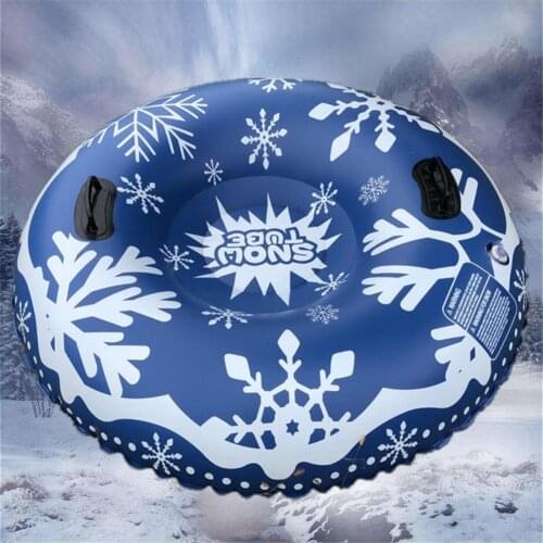 100/120CM Inflatable Sled Snowflake Thicken Cold-resistant Heavy Duty Snow Tube Kids Adult Ski Ring for Winter Outdoor Sports