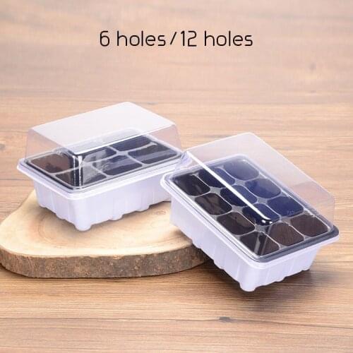 12-hole Plastic Nursery Planting Pot Succulent Plante Culture Box System Gardening Thermal Insulation Moisturizing Nursery Tray