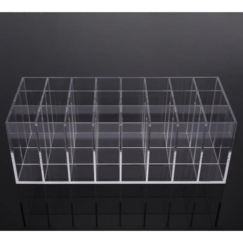 24 Lipstick Organizer Makeup Storage Box Cosmetics Rack Lip Gloss Container
