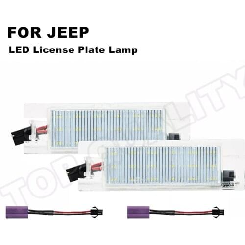 2X LED License Number Plate Lights Lamps Canbus Error Free For Jeep Renegade 2015 2016 2017 2018 2019 2020 2021
