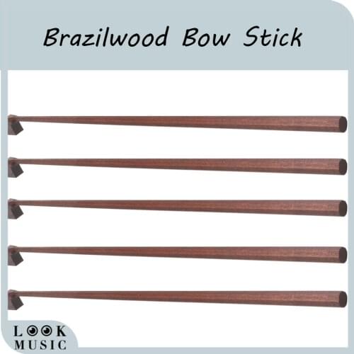 5Pcs Unfinished Brazil Wood 4/4 Double Bass Bow Stick Blank Double Bass Bow Stick