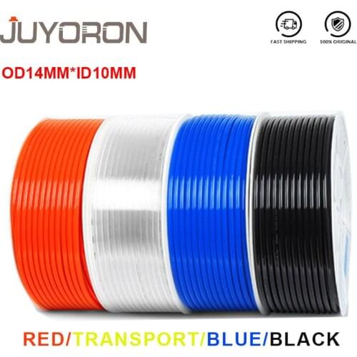 80/100 Meters Pneumatic Pipe Air Tubing Component Parts 14*10mm Hose Connector Pu Line For Compressor Tube