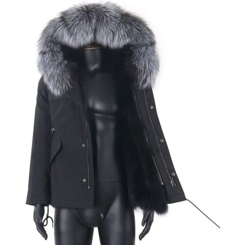 ANNSIRGRA 2021 Winter Men Jacket Regular Casual Man Coat Mens Outerwear Solid Male Windbreaker Real Fox Fur Jacket Thick Warm