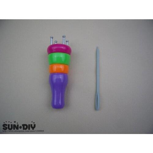 Free Shipping Colorful Plastic French knitting loom Rope Weaving Tool Easy Weave Rope handmade crafts needlework