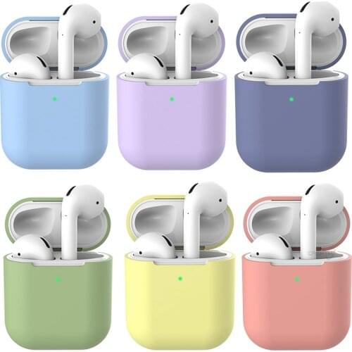 For AirPods 2 Case Protective Silicone Cover Case Shockproof Cover for Apple AirPods Wireless Headphone Charging Box Pouch Bags