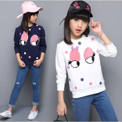 Spring Autumn New Fashion Girl Sweatshirt Kids Hoodie Cartoon ege Childern Casual Sweatshirt T-Shirt Baby Girl Clothes 3-15years