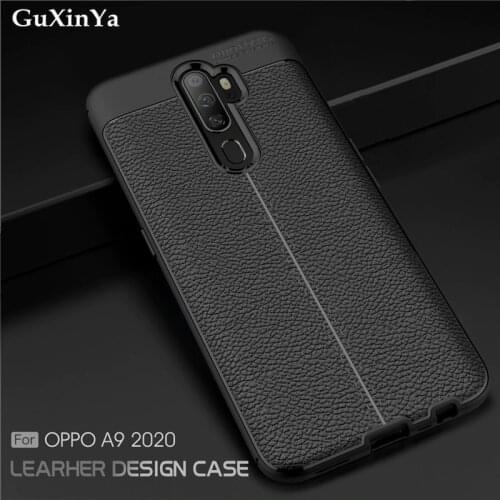 For Oppo A5 2020 Phone Case For Oppo A5 2020 Luxury Leather ShockProof TPU Protective Case For Oppo A9 2020 Funda Bumper