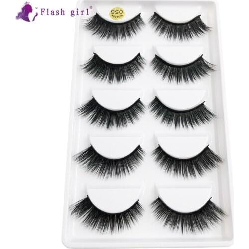 Flash Girl Mink Eyelashes 100% Cruelty Free Handmade 3D Mink Lashes Full Strip Lashes Soft False Eyelashes Makeup Lashes 056