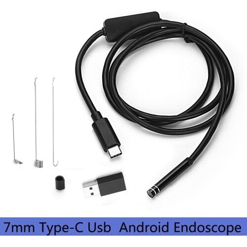 HD 7mm Type-c Android Usb Endoscope Camera Snake Flexible Borescope Camera For Smartphone 1m 3m 5m 7m Cable IP67 Not Hard Wire