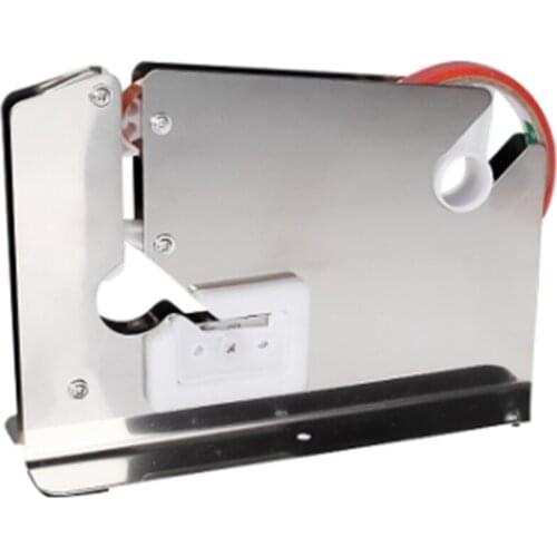 Hot TOD-Stainless Steel Supermarket Bag Sealing Machine Food Packaging Fruit Shop Packer Portable Tape Cutter Dispenser