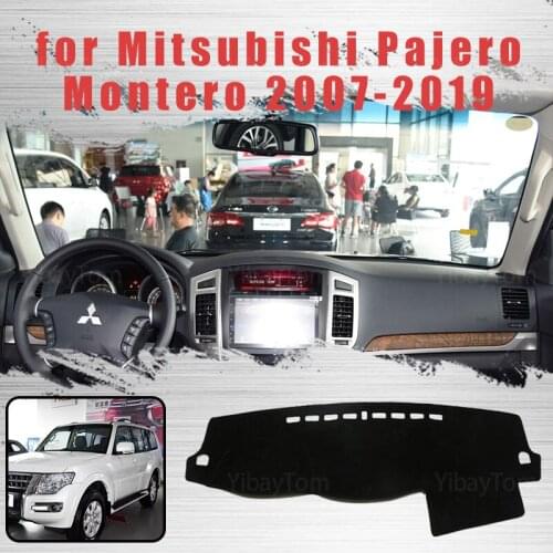 Car Dashboard Avoid Light Pad Instrument Platform Desk Cover Mat Carpets for Mitsubishi Pajero Montero 2007-2019