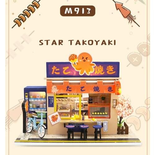 DIY Doll House Japanese Building Model Toys Mini Wooden Furniture House Kit Accessories Childrens Christmas Gift For Children